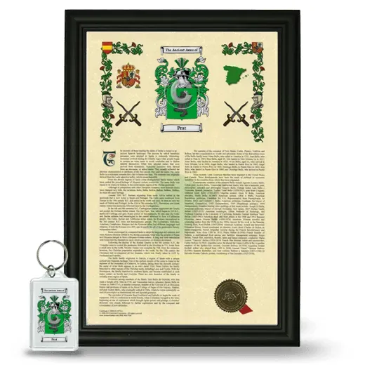 Prat Framed Armorial History and Keychain - Black