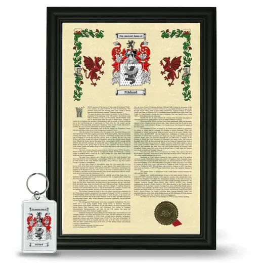 Prichard Framed Armorial History and Keychain - Black