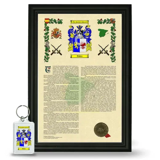 Prieto Framed Armorial History and Keychain - Black