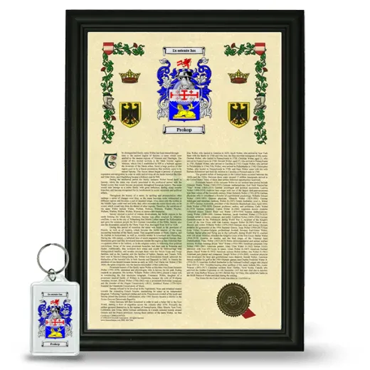 Prokop Framed Armorial History and Keychain - Black