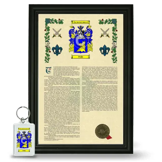Prole Framed Armorial History and Keychain - Black