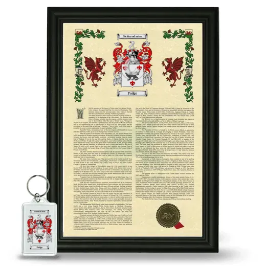 Pudge Framed Armorial History and Keychain - Black