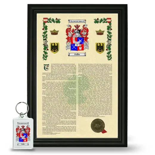 Puffer Framed Armorial History and Keychain - Black