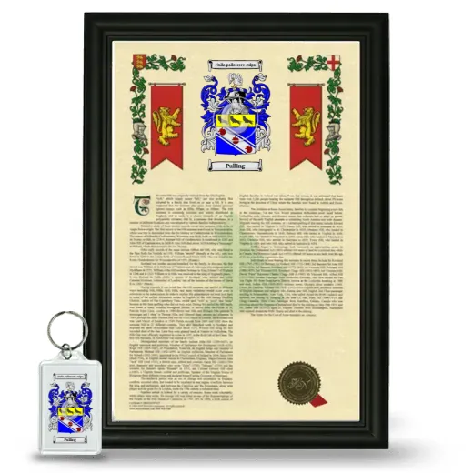 Pulling Framed Armorial History and Keychain - Black