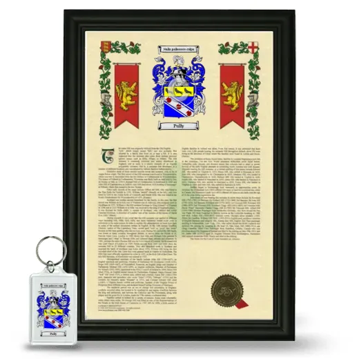 Pully Framed Armorial History and Keychain - Black