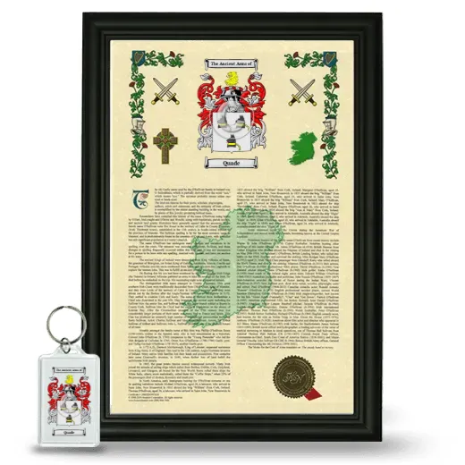 Quade Framed Armorial History and Keychain - Black