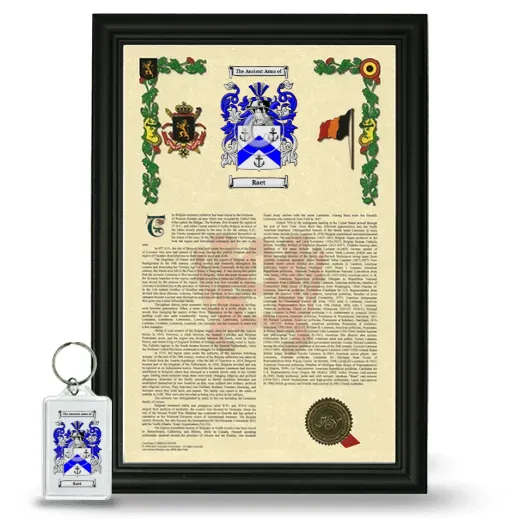 Raet Framed Armorial History and Keychain - Black