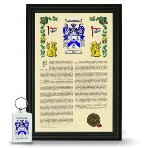 Raet Framed Armorial History and Keychain - Black