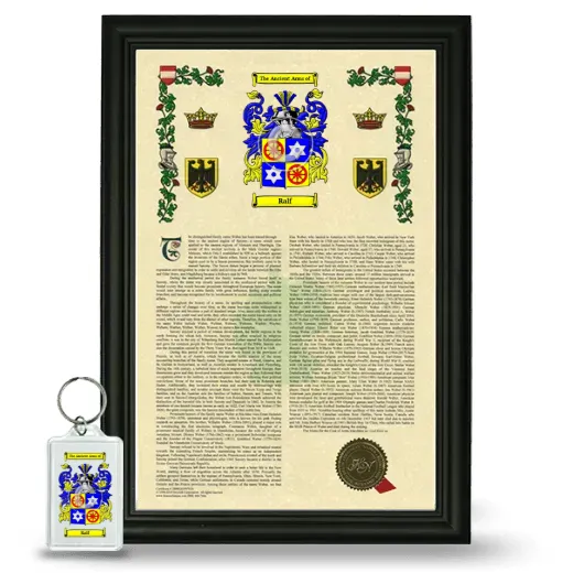 Ralf Framed Armorial History and Keychain - Black