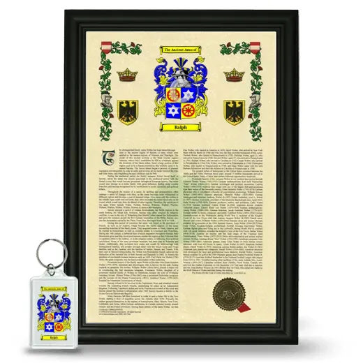 Ralph Framed Armorial History and Keychain - Black