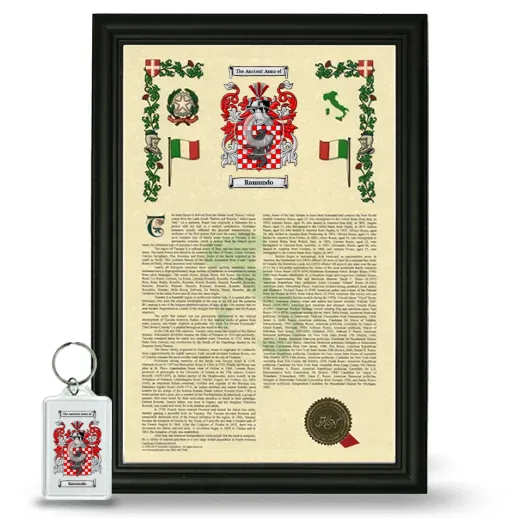 Ramundo Framed Armorial History and Keychain - Black