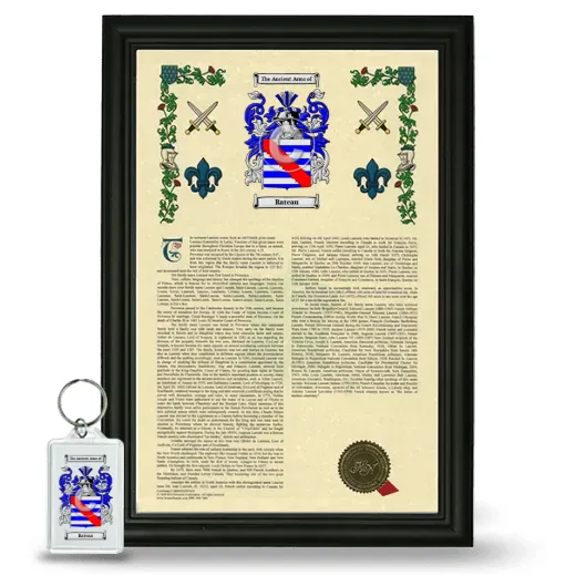 Rateau Framed Armorial History and Keychain - Black