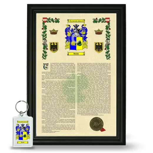 Raum Framed Armorial History and Keychain - Black
