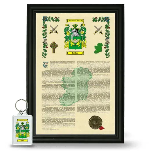 Reilley Framed Armorial History and Keychain - Black