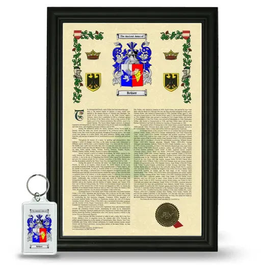 Reiner Framed Armorial History and Keychain - Black