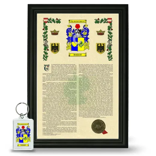 Reinhold Framed Armorial History and Keychain - Black