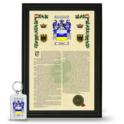 Rempel Framed Armorial History and Keychain - Black