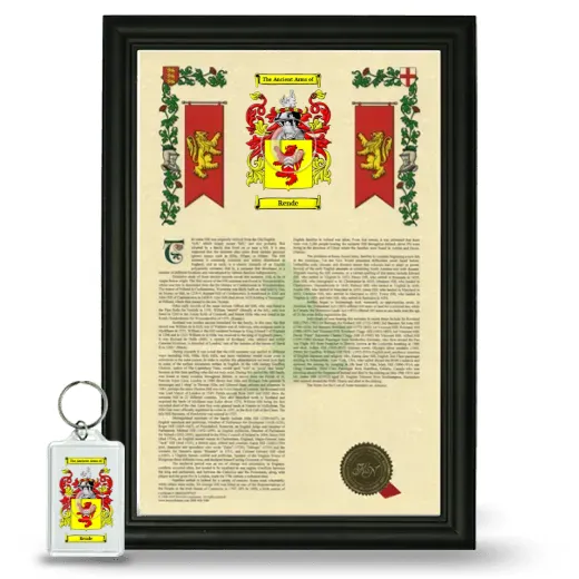 Rende Framed Armorial History and Keychain - Black