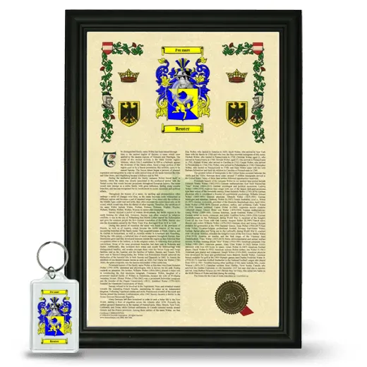 Reuter Framed Armorial History and Keychain - Black