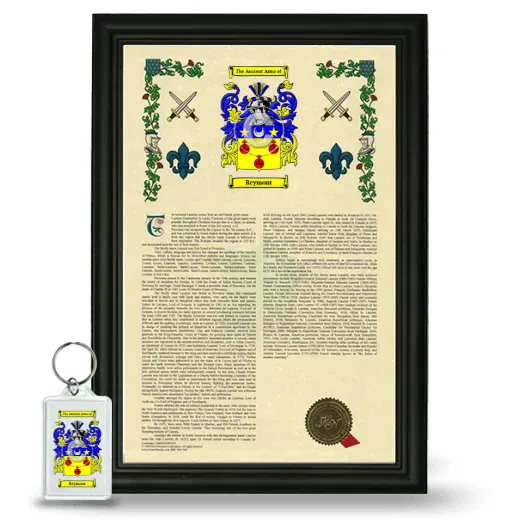 Reymont Framed Armorial History and Keychain - Black