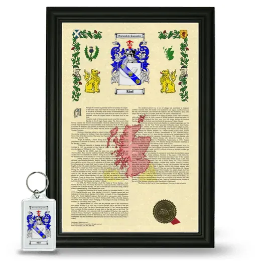 Rind Framed Armorial History and Keychain - Black