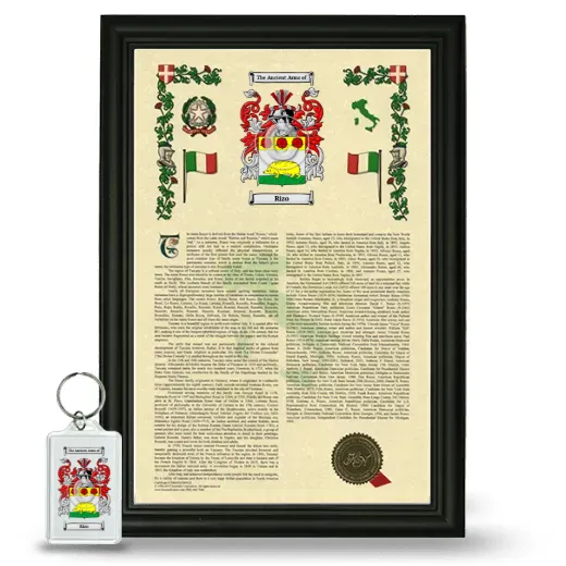 Rizo Framed Armorial History and Keychain - Black