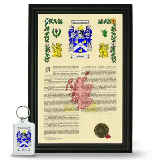 Robson Framed Armorial History and Keychain - Black