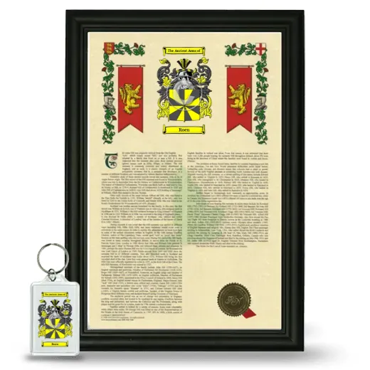 Roen Framed Armorial History and Keychain - Black