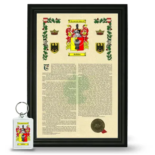 Rohden Framed Armorial History and Keychain - Black