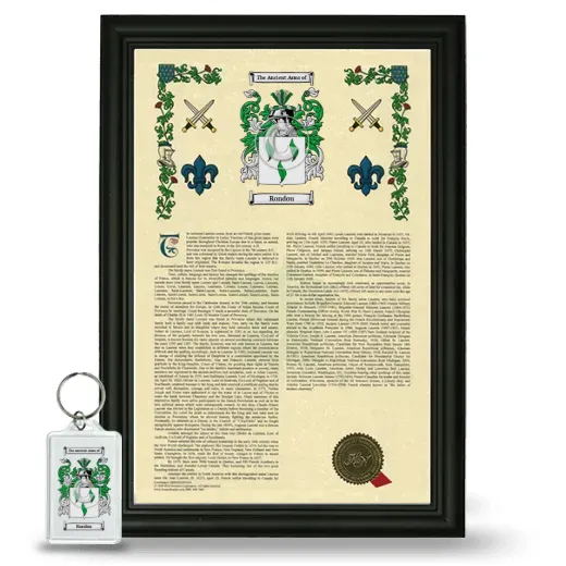 Rondou Framed Armorial History and Keychain - Black