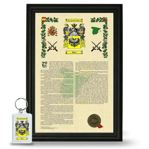 Roso Framed Armorial History and Keychain - Black