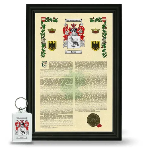 Rotar Framed Armorial History and Keychain - Black