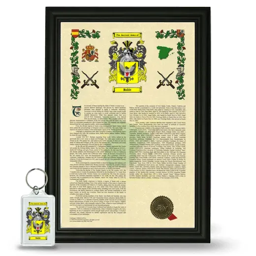 Rubit Framed Armorial History and Keychain - Black