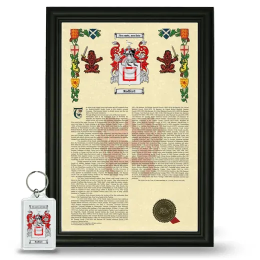 Rudford Framed Armorial History and Keychain - Black
