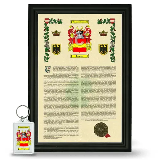 Rungen Framed Armorial History and Keychain - Black