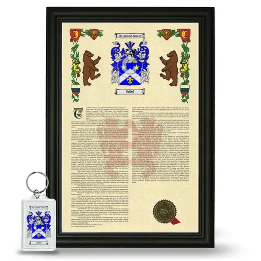 Sabel Framed Armorial History and Keychain - Black