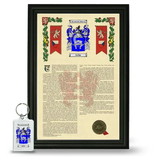 Sacha Framed Armorial History and Keychain - Black