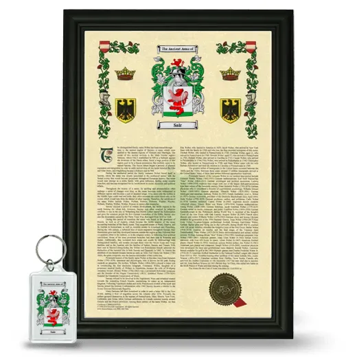 Sair Framed Armorial History and Keychain - Black