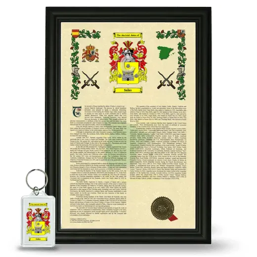 Salas Framed Armorial History and Keychain - Black