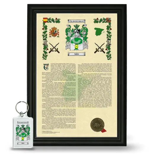 Salce Framed Armorial History and Keychain - Black
