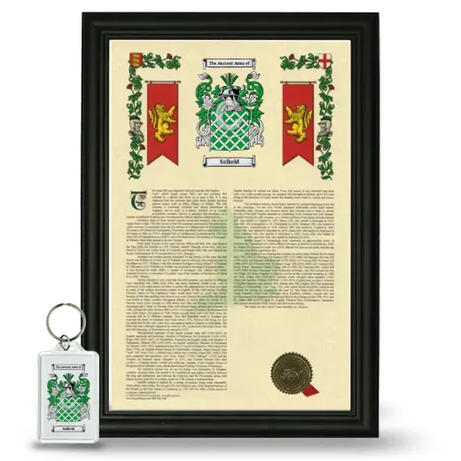 Salkeld Framed Armorial History and Keychain - Black