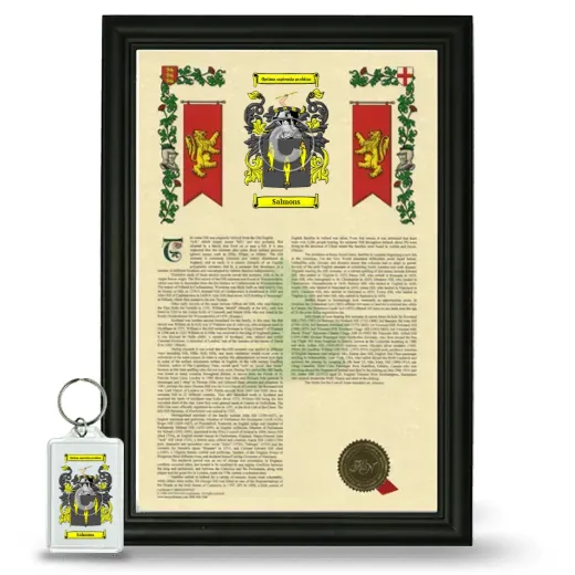 Salmons Framed Armorial History and Keychain - Black