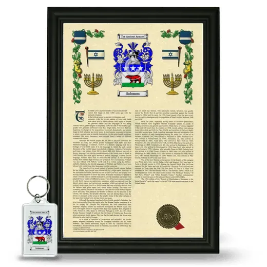 Salomon Framed Armorial History and Keychain - Black