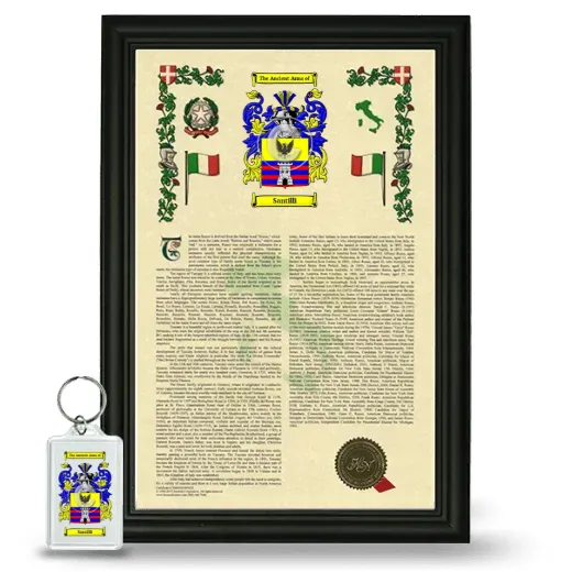 Santilli Framed Armorial History and Keychain - Black