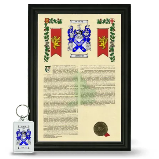 Satchwell Framed Armorial History and Keychain - Black