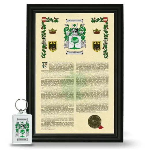 Schermerhorn Framed Armorial History and Keychain - Black