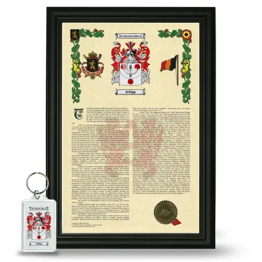 Schipp Framed Armorial History and Keychain - Black