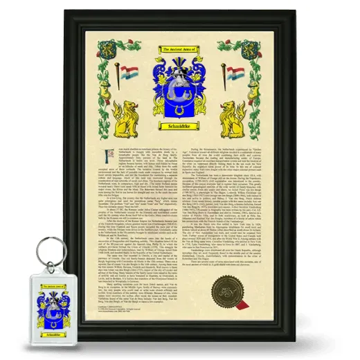 Schmidtke Framed Armorial History and Keychain - Black