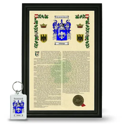 Schnepp Framed Armorial History and Keychain - Black