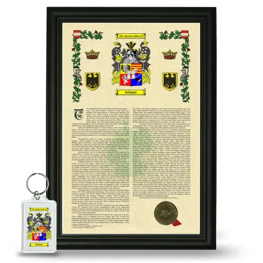 Schnurr Framed Armorial History and Keychain - Black